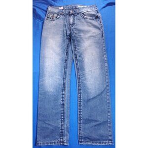 True Religion Section Ricky Super T World Tour Denim Jeans USA Men's 34 Vintage